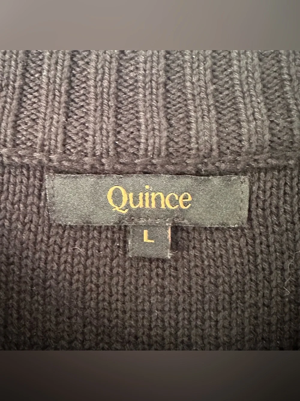 Quince 100% Organic Cotton Cropped Cardigan Sz L Black - Picture 8 of 14